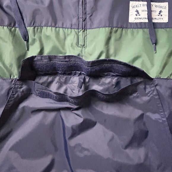 Vtg Walt Disney World Sz XXL Blue 1/4 Zip Windbreaker Jacket Mickey Packable - Picture 9 of 14